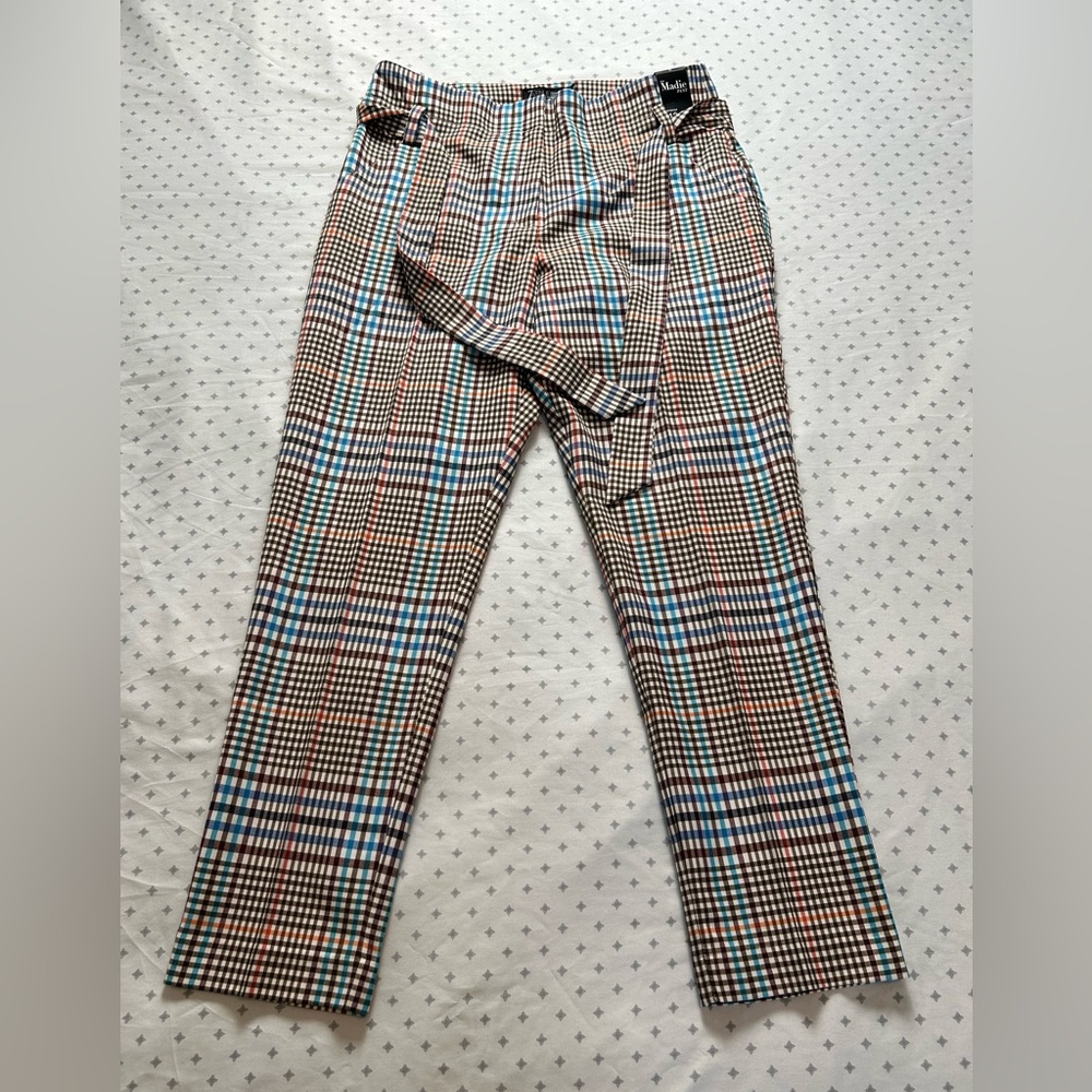 New York & Company Multicolor Plaid Pants